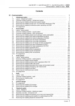 Audi A6 4G 2010-2018 communication radio navigation repair workshop manual eBook