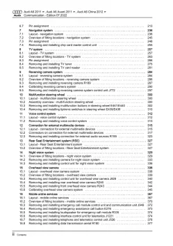 Audi A6 4G 2010-2018 communication radio navigation repair workshop manual eBook