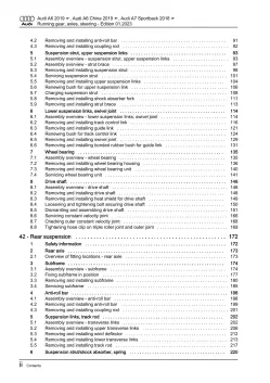 Audi A6 4K 2018-2023 running gear axles steering repair workshop manual eBook