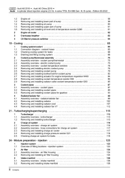 Audi A6 4K 2018-2023 petrol engines 2.0l 190 hp repair workshop manual eBook