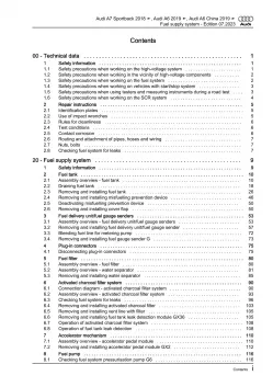 Audi A6 type 4K 2018-2023 fuel supply system diesel engines repair manual eBook