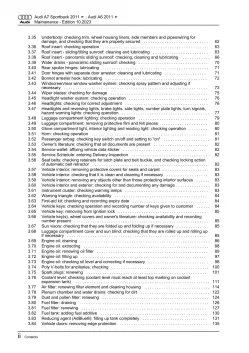 Audi A7 type 4G 2010-2018 maintenance repair workshop manual eBook guide pdf