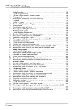 Audi A7 4G 2010-2018 communication radio navigation repair workshop manual eBook