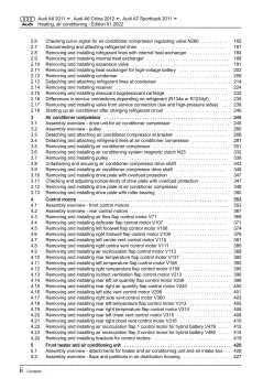 Audi A7 type 4G 2010-2018 heating air conditioning system repair manual eBook