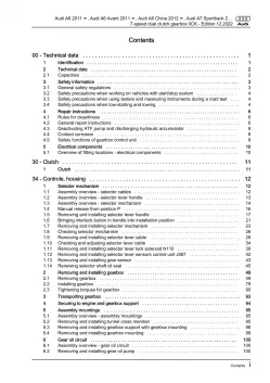 Audi A7 type 4G 2010-2018 7 speed dual clutch gearbox 0CK repair manual eBook