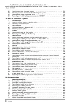 Audi A7 type 4G 2010-2018 petrol engines 272-340 hp repair workshop manual eBook