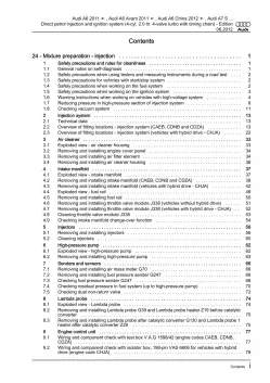 Audi A7 4G 2010-2018 direct injection ignition system 2.0l repair manual eBook