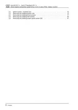 Audi A7 4G 2010-2018 direct injection ignition system 4.0l repair manual eBook