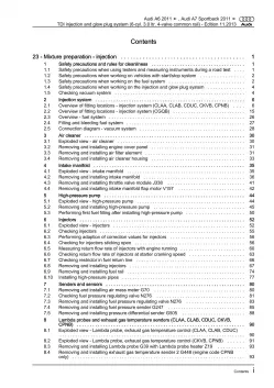 Audi A7 4G 2010-2018 diesel injection glow plug system 3.0l repair manual eBook