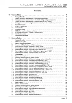 Audi A7 4K from 2018 communication radio navigation repair workshop manual eBook