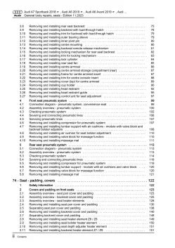 Audi A7 type 4K from 2018 general body repairs seats guide workshop manual eBook