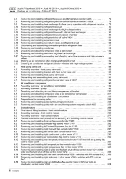 Audi A7 type 4K from 2018 heating air conditioning system repair manual eBook