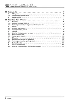 Audi A7 4K from 2018 8 speed automatic gearbox 0D5 repair workshop manual eBook