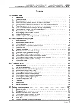 Audi A7 4K from 2018 petrol engines 2.0l 190-367 hp repair workshop manual eBook