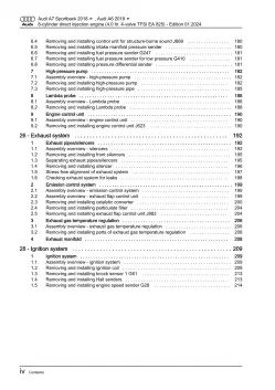 Audi A7 4K from 2018 petrol engines 4.0l 600-630 hp repair workshop manual eBook