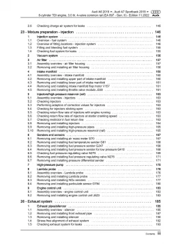 Audi A7 type 4K from 2018 diesel engines 3.0l 211-286 hp repair manual eBook 