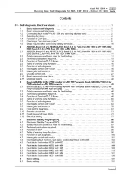 Audi A8 4D 1994-2002 running gear self-diagnosis repair workshop manual eBook