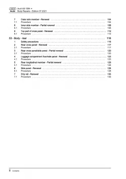 Audi A8 type 4D 1994-2002 body repairs workshop manual eBook