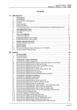 Audi A8 type 4D 1994-2002 heating system repair workshop manual eBook