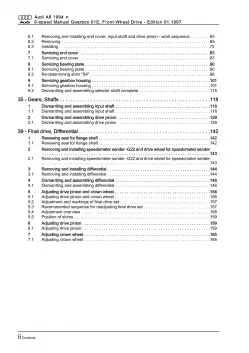 Audi A8 4D 1994-2002 6 speed manual gearbox 01E repair workshop manual eBook