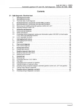 Audi A8 4D (94-02) self-diagnosis automatic gearbox 01F 01K repair manual eBook