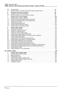 Audi A8 S8 4D 1994-2002 motronic injection ignition system repair manual eBook