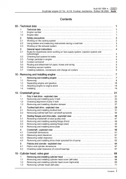 Audi A8 S8 4D 1994-2002 petrol engine mechanics 238-360 hp repair manual eBook