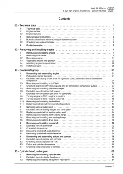 Audi A8 4D 1994-2002 diesel tdi engine mechanics 3.3l 224 hp repair manual eBook