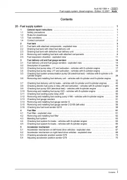 Audi A8 type 4D 1994-2002 fuel supply system diesel engines repair manual eBook