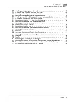 Audi A8 type 4E 2002-2010 air conditioning system repair workshop manual eBook