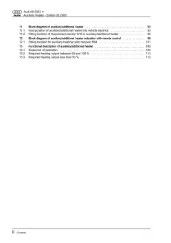 Audi A8 4E 2002-2010 auxiliary supplementary heater repair workshop manual eBook