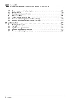 Audi A8 type 4E 2002-2010 6-cyl. petrol engines 209-231 hp repair manual eBook