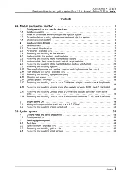 Audi A8 4E 2002-2010 direct injection ignition system 2.8l repair manual eBook