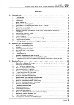 Audi A8 type 4E 2002-2010 petrol engine mechanics 280-334 hp repair manual eBook