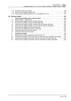 Audi A8 type 4E 2002-2010 petrol engine mechanics 280-334 hp repair manual eBook