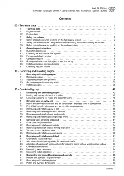 Audi A8 4E 2002-2010 diesel engine mechanics 4.0l 275 hp repair manual eBook