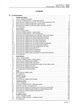 Audi A8 4H 2010-2017 communication radio navigation repair workshop manual eBook