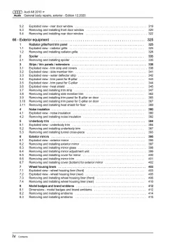 Audi A8 4H 2010-2017 general body repairs exterior guide workshop manual eBook