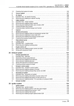 Audi A8 4H 2010-2017 4-cyl. petrol engines 211 hp repair workshop manual eBook