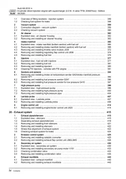 Audi A8 4H 2010-2017 3.0l petrol engines 290-333 hp repair workshop manual eBook