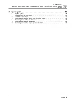 Audi A8 4H 2010-2017 3.0l petrol engines 290-333 hp repair workshop manual eBook