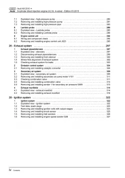 Audi A8 4H 2010-2017 8-cyl. petrol engines 371 hp repair workshop manual eBook