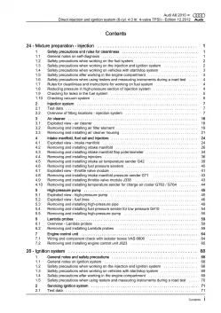 Audi A8 4H 2010-2017 direct injection ignition system 4.0l repair manual eBook