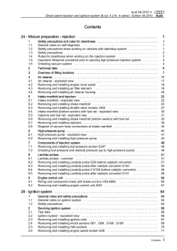 Audi A8 4H 2010-2017 direct injection ignition system 371 hp repair manual eBook