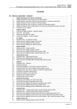 Audi A8 4H 2010-2017 tdi injection glow plug system 3.0l repair manual eBook