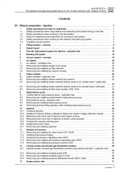 Audi A8 4H 2010-2017 tdi injection glow plug system 4.2l repair manual eBook