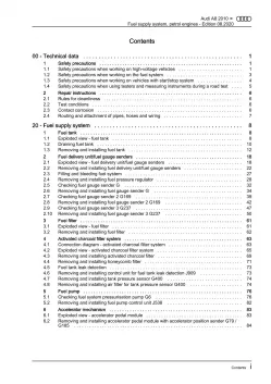 Audi A8 type 4H 2010-2017 fuel supply system petrol engines repair manual eBook