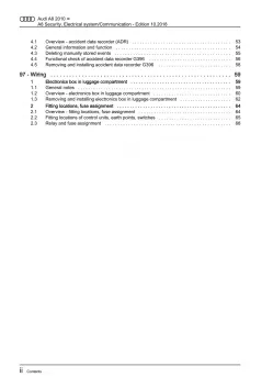 Audi A8 4H (10-17) security electrical system communication repair manual eBook