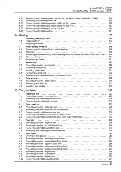 Audi A8 type 4H 2010-2017 security body repairs workshop manual eBook