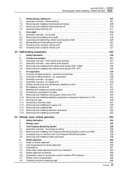 Audi A8 4N 2017-2021 running gear axles steering repair workshop manual eBook